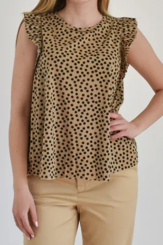 mirror - pöttyös női felső