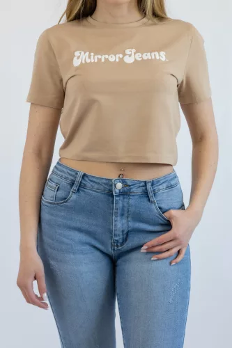 mirror jeans, cropp női póló