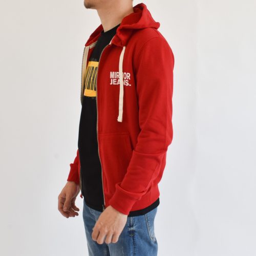 Mirror 0001 férfi kapucnis cipzáras felső