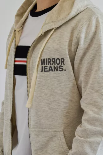 Mirror 0001 férfi kapucnis cipzáras felső
