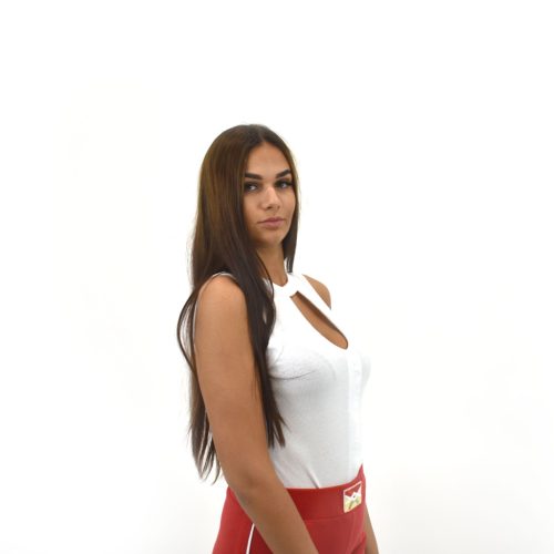 Mirror Csepp Kivágás női atléta 