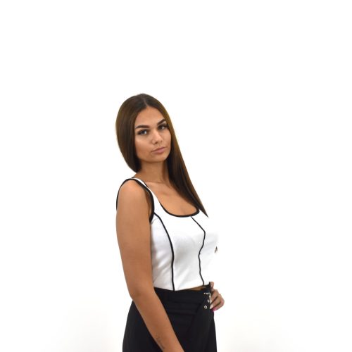 Mirror Cropp Fekete Dekor női atléta 