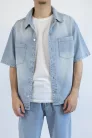 mirror leeyo - denim férfi ing
