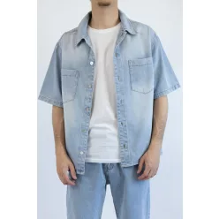 mirror leeyo - denim férfi ing