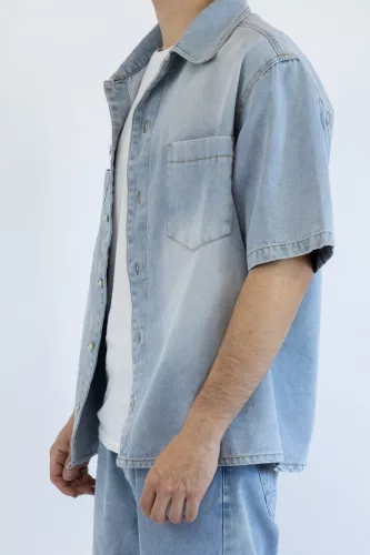mirror leeyo - denim férfi ing